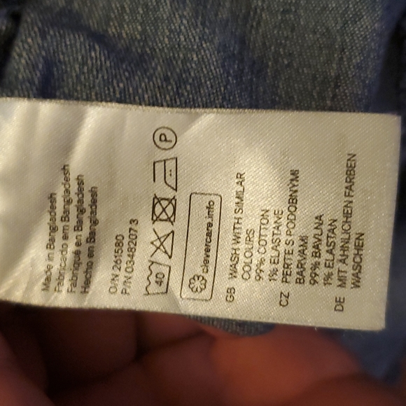H&M Denim Button Down Blue Size 4-6 - Picture 5 of 6